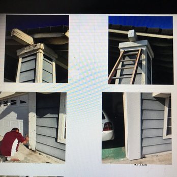 Handyman Construction - Before and after photos of the front columns - General Contractors Near Me Handyman Construction - Before and after photos of the front columns - General Contractors Near Me