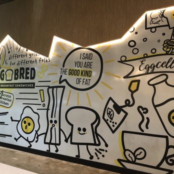 Eggbred - Very cool mural, eggy vibe - Breakfast & Brunch Near Me - La Habra, California