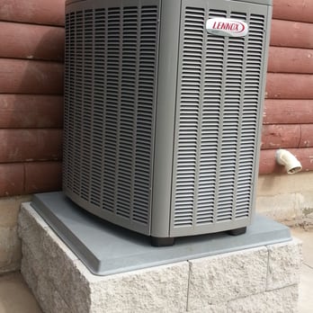 Schulz Heating & Cooling - We installed Lennox hi-efficiency air conditioner up on decorative blocks to keep the family dog from using it as a fire hydrant. - Heating & Air Conditioning/HVAC Near Me - Antigo, Wisconsin Schulz Heating & Cooling - We installed Lennox hi-efficiency air conditioner up on decorative blocks to keep the family dog from using it as a fire hydrant. - Heating & Air Conditioning/HVAC Near Me - Antigo, Wisconsin