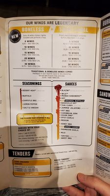 Menu photo 5 Buffalo Wild Wings Lynnwood, WA