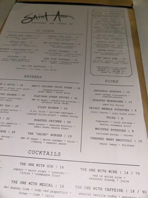 Menu photo 2 Saint Ann Restaurant & Bar Dallas, TX Menu photo 2 Saint Ann Restaurant & Bar Dallas, TX