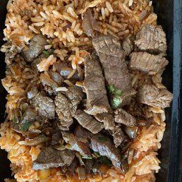 Beef Cube over Tomato Rice Beef Cube over Tomato Rice
