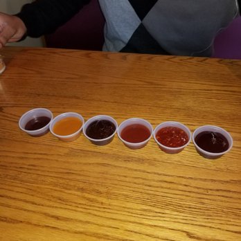 The Pig Rig BBQ - 6 of the 7 sauces. - Barbeque Near Me - Wallingford, Connecticut