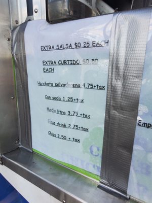 Menu photo 2 Pupusa Time San Jose, CA