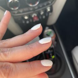 Bedford Organic Nail and Spa - So much space between paint and skin, especially on ring finger