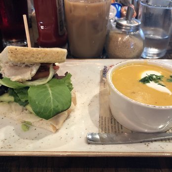 First Watch - "2 for You" 1/2 Monterey Club Sandwich and the Harvest Butternut Squash soup - Breakfast & Brunch Near Me - West Palm Beach, Florida First Watch - "2 for You" 1/2 Monterey Club Sandwich and the Harvest Butternut Squash soup - Breakfast & Brunch Near Me - West Palm Beach, Florida