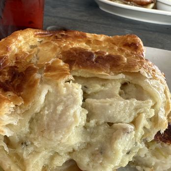Celtic Ray Irish Pub - Breton Chicken Pasty - View of the filling.  Amazing! - Irish Near Me - Punta Gorda, Florida