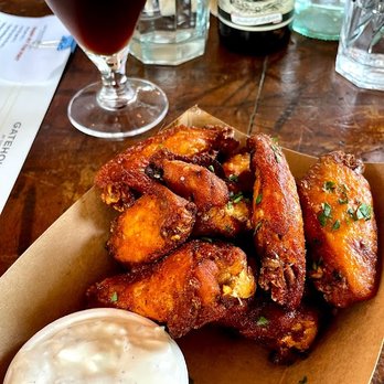 Gatehouse  - Fried wings with blue cheese dipping sauce - Bars Near Me - Philadelphia, Pennsylvania