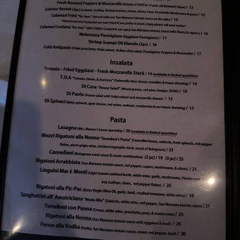 Paul Manno's Cafe - Menu - Italian Near Me - Chesterfield, Missouri