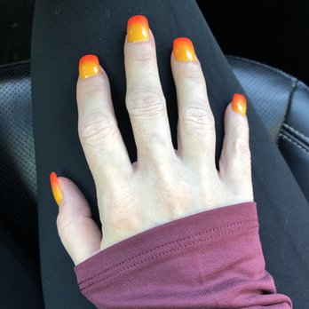 Nail Shadow Salon - Candy corn inspired fall nails - Nail Salons Near Me - Kennesaw, Georgia Nail Shadow Salon - Candy corn inspired fall nails - Nail Salons Near Me - Kennesaw, Georgia