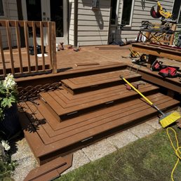 Rear redone steps and full deck Rear redone steps and full deck