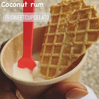 SweetCup - Coconut rum gelato - Ice Cream & Frozen Yogurt Near Me - Houston, Texas SweetCup - Coconut rum gelato - Ice Cream & Frozen Yogurt Near Me - Houston, Texas