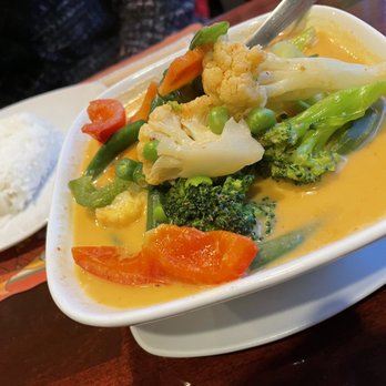 Thai Sana Restaurants - Red Curry with vegetables - Thai Near Me - Ellsworth, Maine Thai Sana Restaurants - Red Curry with vegetables - Thai Near Me - Ellsworth, Maine