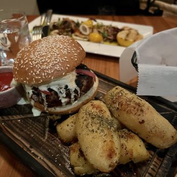 Amylos Taverna - Lamb burger - Seafood Near Me - Astoria, New York