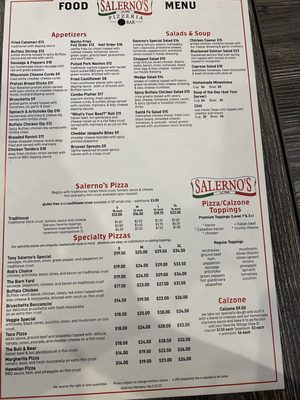 Menu photo 6 Salerno's Pizzeria & R Bar McHenry, IL Menu photo 6 Salerno's Pizzeria & R Bar McHenry, IL
