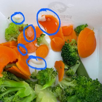 Pei Wei Asian Kitchen - Nasty chicken (and an onion) found in my steamed veggies. - Asian Fusion Near Me - Avondale, Arizona Pei Wei Asian Kitchen - Nasty chicken (and an onion) found in my steamed veggies. - Asian Fusion Near Me - Avondale, Arizona