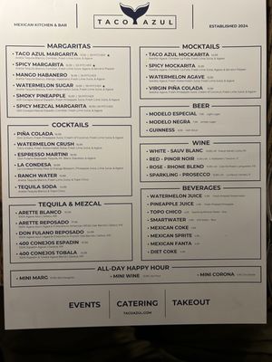 Menu photo 2 Taco Azul Boston, MA