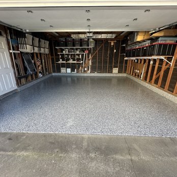 Lancaster Painting - Garage floor after, color selected was Domino. - Painters Near Me - Denair, California Lancaster Painting - Garage floor after, color selected was Domino. - Painters Near Me - Denair, California