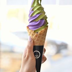 Meccha Matcha - Ube-Matcha mix soft serve