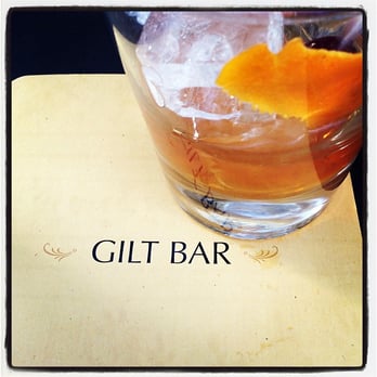 Gilt Bar - Old Overholt Old Fashioned on the patio, April 4th, 2013. - New American Near Me - Chicago, Illinois