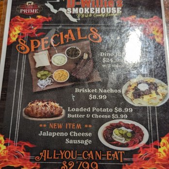 Texas D Willies Smokehouse - Menu! - Barbeque Near Me - China Grove, Texas Texas D Willies Smokehouse - Menu! - Barbeque Near Me - China Grove, Texas