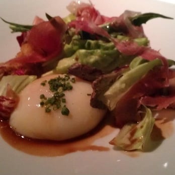 Luce - warm salad of crispy sweetbreads, speck ham, slow egg - Wine Bars Near Me - San Francisco, California Luce - warm salad of crispy sweetbreads, speck ham, slow egg - Wine Bars Near Me - San Francisco, California