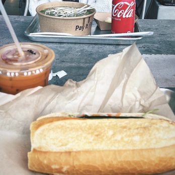 Vinason Pho Kitchen - SoDo - Bahn mi All Natural Steak Banh Mi Thai Tea with Oatmilk (16oz) Pho - Vietnamese Near Me - Seattle, Washington Vinason Pho Kitchen - SoDo - Bahn mi All Natural Steak Banh Mi Thai Tea with Oatmilk (16oz) Pho - Vietnamese Near Me - Seattle, Washington