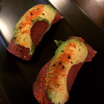 Itto Sushi - Tuna maguro with perfectly ripe slice of avocado and seasoning. Amazing! - Sushi Bars Near Me - Midvale, Utah Itto Sushi - Tuna maguro with perfectly ripe slice of avocado and seasoning. Amazing! - Sushi Bars Near Me - Midvale, Utah