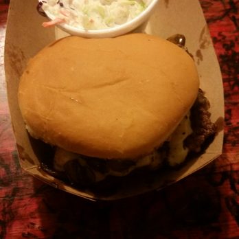 Maggies Kitchen - Mushroom and swiss cheese burger and cole slaw - Burgers Near Me - Ouray, Colorado