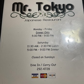 Mr Tokyo - Restaurant Hours - Japanese Near Me - Albuquerque, New Mexico