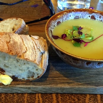 The Muddy Duck - Leek and potato soup. The bread here is freshly baked and absolutely delicious. - Pubs Near Me - Near Bicester, OXF