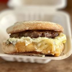 TriBecca’s Sandwich Shop - Sausage Egg and Cheese Breakfast Sandwich "The Sophia"