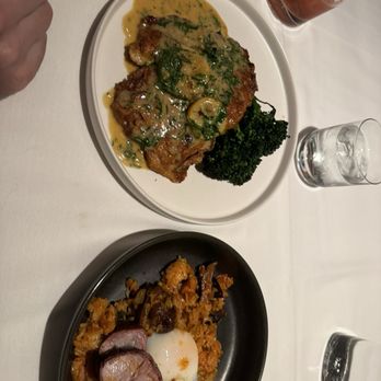 Eight North - Chicken; pork loin with kimchi rice - Wine Bars Near Me - Calistoga, California Eight North - Chicken; pork loin with kimchi rice - Wine Bars Near Me - Calistoga, California
