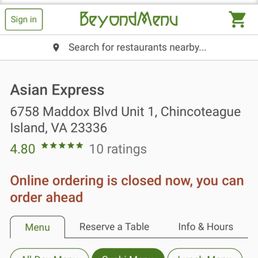 Ordering website Ordering website