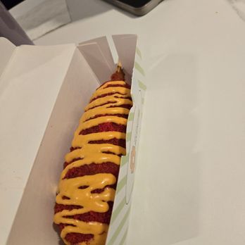 Mochinut - Hot cheetos corn dog with mozzarella - Donuts Near Me - Bloomington, Minnesota