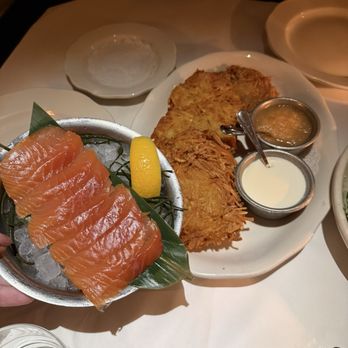 Monkey Bar - Pancakes and latkes with salmon - American Near Me - New York, New York Monkey Bar - Pancakes and latkes with salmon - American Near Me - New York, New York