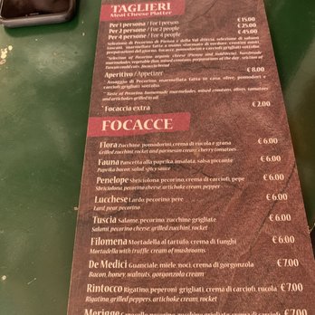 La Vineria - Menu (7/5/2019) - Wine Bars Near Me - Montepulciano, SI