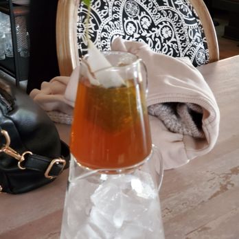 Toast Kitchen & Bar - Pear ice tea, the top carafe was hot tea to steap in, then poured into the carafe with ice. - Breakfast & Brunch Near Me - Brea, California Toast Kitchen & Bar - Pear ice tea, the top carafe was hot tea to steap in, then poured into the carafe with ice. - Breakfast & Brunch Near Me - Brea, California