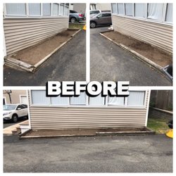 College Student Lawn Care - 15 year old broken/rotted flower bed.