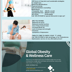 Global Obesity and Wellness Care - Check out our March Special pricing!!!