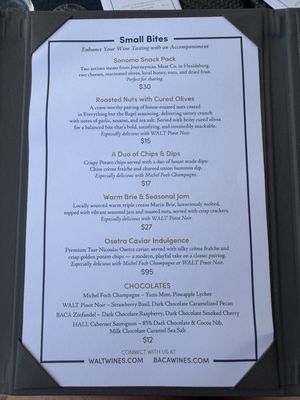 Menu photo 2 BACA Wines Healdsburg, CA