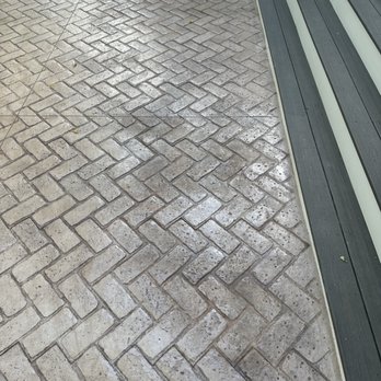 Sam The Concrete Man Indianapolis - Result of workers scrubbing trying to remove dark spots and resealing 20 mins later. Sealer obviously didn't take. This is current state. - Masonry/Concrete Near Me Sam The Concrete Man Indianapolis - Result of workers scrubbing trying to remove dark spots and resealing 20 mins later. Sealer obviously didn't take. This is current state. - Masonry/Concrete Near Me