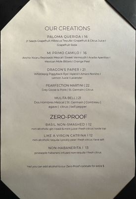 Menu photo 5 The Dragon Room Bar Santa Fe, NM