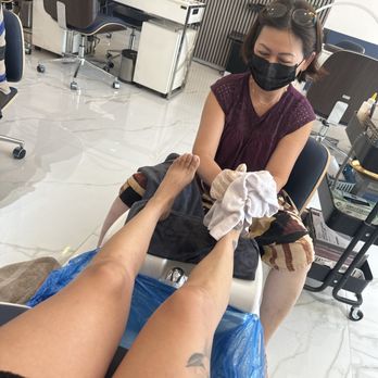 Lux Nails Bar - Pedicure time - Nail Salons Near Me - Pomona, California
