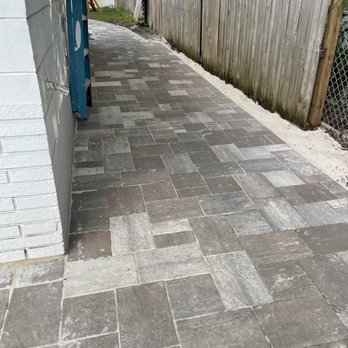 Fieldstone Landscape Services - Walkway beside my house. - Tree Services Near Me - Clearwater, Florida Fieldstone Landscape Services - Walkway beside my house. - Tree Services Near Me - Clearwater, Florida