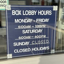 US Post Office - Box Lobby Hours