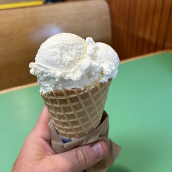 Olson's Ice Cream - Coconut ice cream and a house made waffle cone - Ice Cream & Frozen Yogurt Near Me - Chippewa Falls, Wisconsin