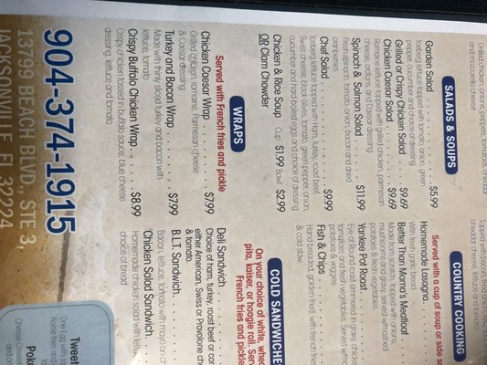 Menu photo 5 Oceana Diner Jacksonville, FL