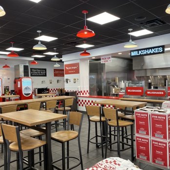 Five Guys - the inside of a fast food restaurant - Burgers Near Me - Columbus, Ohio