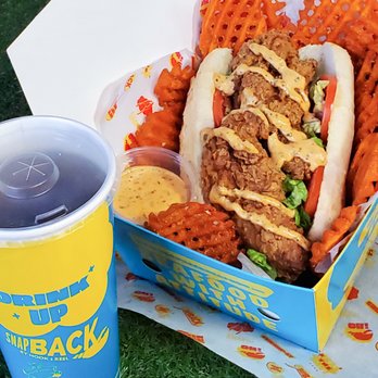 Snap Back Seafood - a hot dog and fries with a drink - Seafood Near Me - Newark, New Jersey Snap Back Seafood - a hot dog and fries with a drink - Seafood Near Me - Newark, New Jersey